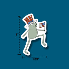 Load image into Gallery viewer, Patriotic Frog Sticker
