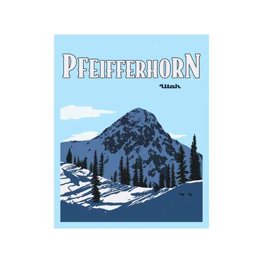 Pfeifferhorn Utah Poster Sticker
