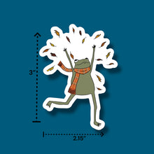 Load image into Gallery viewer, Playin&#39; In The Leafs Frog Sticker

