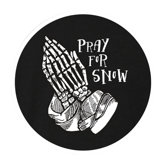 Pray For Snow Ski And Snowboarding Vinyl Sticker