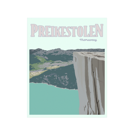 Preikestolen Norway Poster Sticker