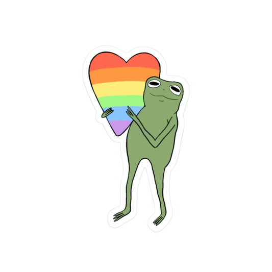 PRIDE HEART FROG STICKER