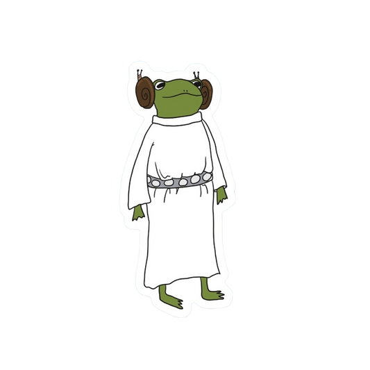 PRINCESS LEIA FROG STICKER