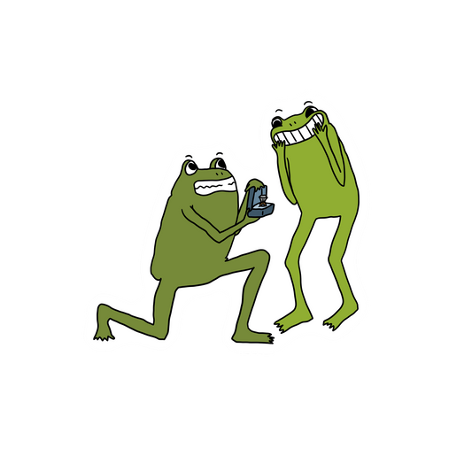 PROPOSING FROGS STICKER