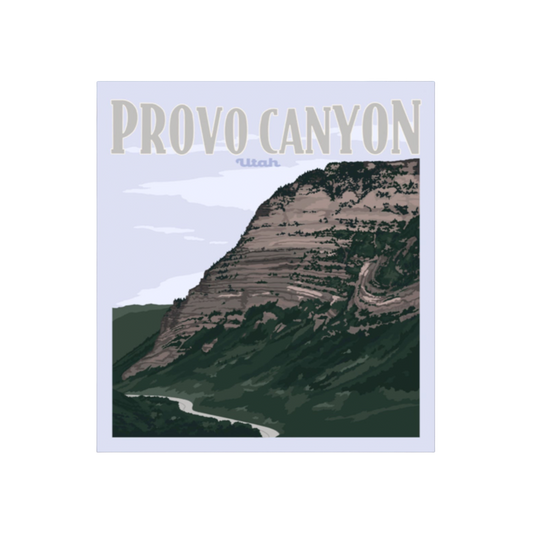 Provo Canyon Utah Poster Sticker