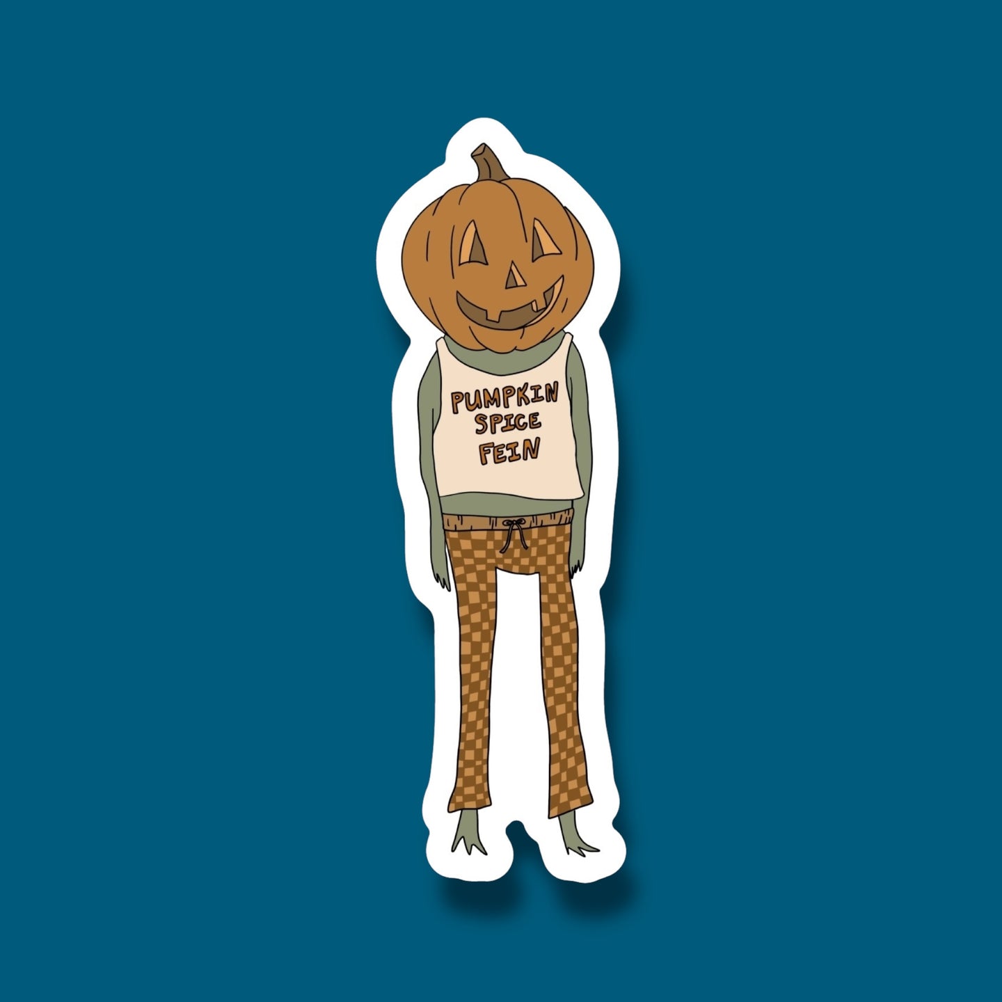 Pumpkin Spice Fein Frog Sticker