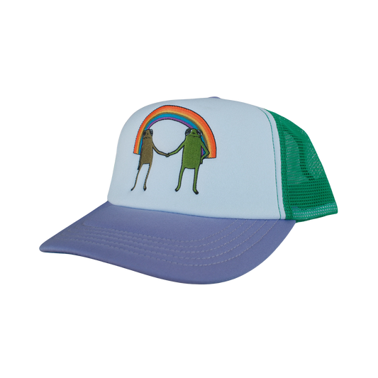 RAINBOW PRIDE FROG TRUCKER HAT - MULTI COLOR