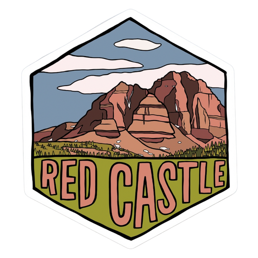 Red Castle Utah Hexagon Sticker