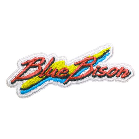 Retro Blue Bison Patch