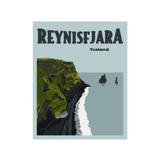 Reynisfjara Iceland Poster Sticker