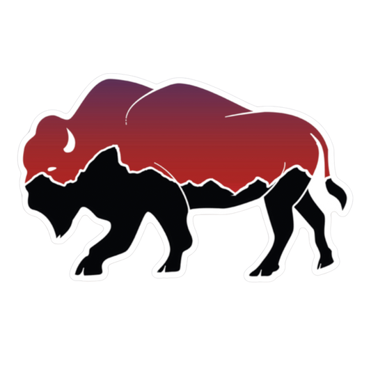 Roam The Tetons Bison Sticker