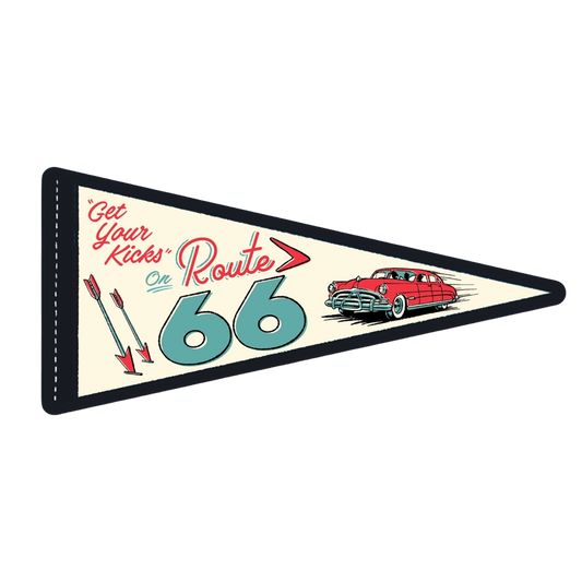 Route 66 Pennant Sticker