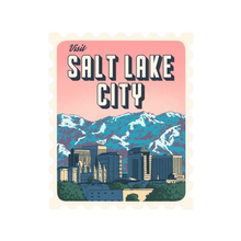 Load image into Gallery viewer, Salt Lake City Retro Stamp Sticker

