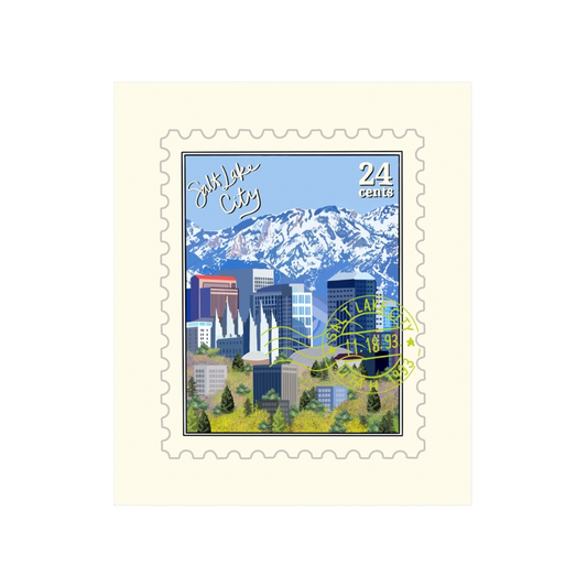Salt Lake City Stamp Sticker