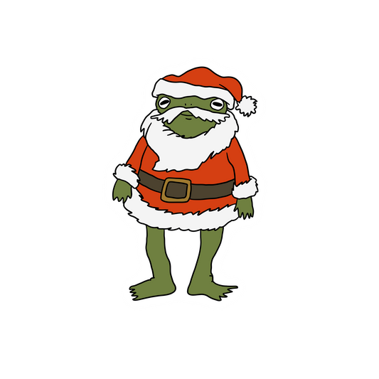 SANTA FROG STICKER