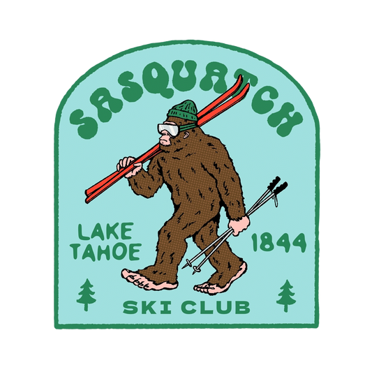 Sasquatch Green Ski Club Sticker