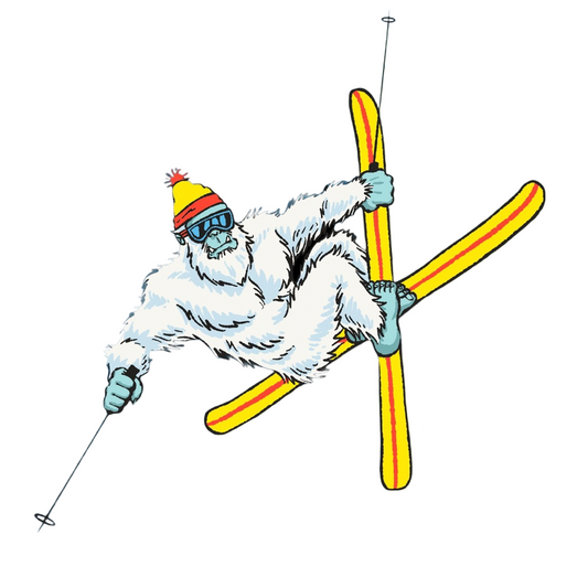 Sasquatch Skier Sticker
