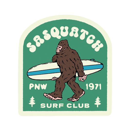 Sasquatch Surf Club Sticker