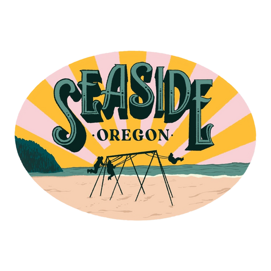 Seaside Oregon Oval Sticker