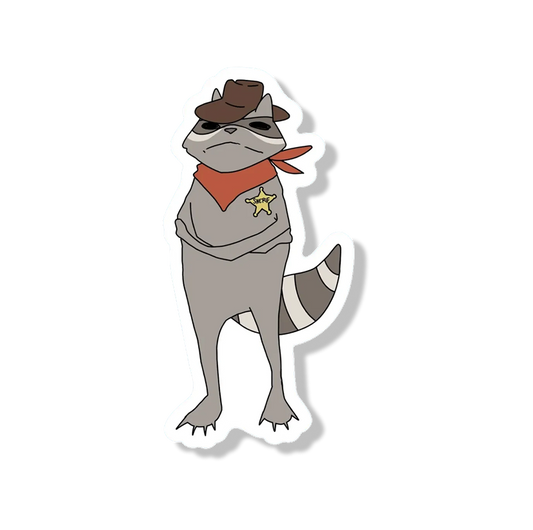 SHERIFF RACOON STICKER