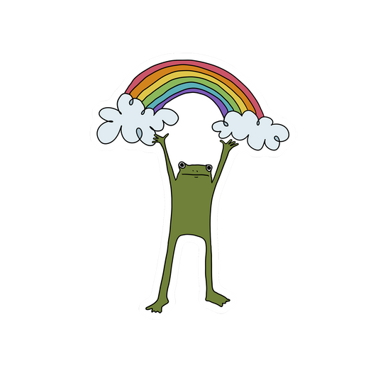 SHOW THE RAINBOW FROG STICKER