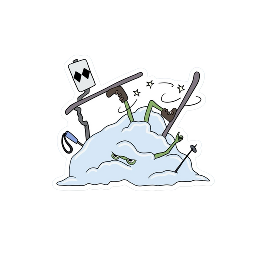 SKI CRASH FROG STICKER