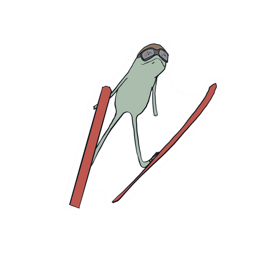 SKI JUMP FROG STICKER