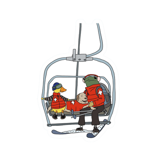 SKI PATROL LIFT FRIENDS STICKER