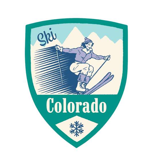 Ski Girl Colorado Sticker