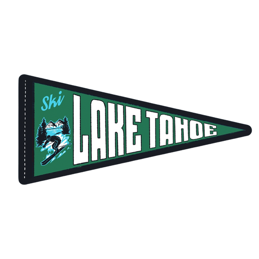 Ski Lake Tahoe Pennant Sticker