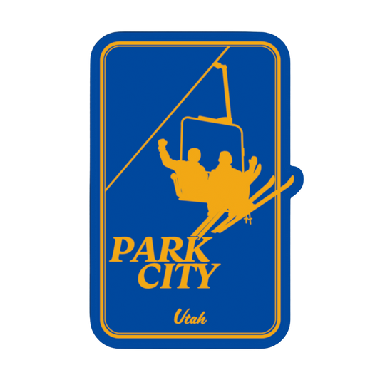 Ski Park City Blue in Yellow Sticker