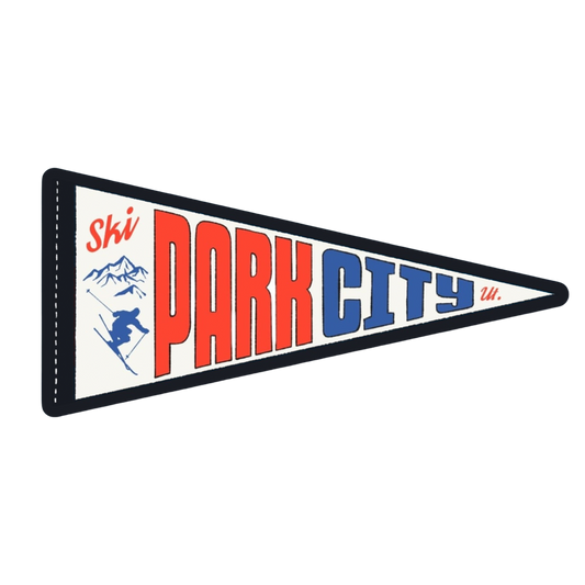 Ski Park City Pennant Sticker