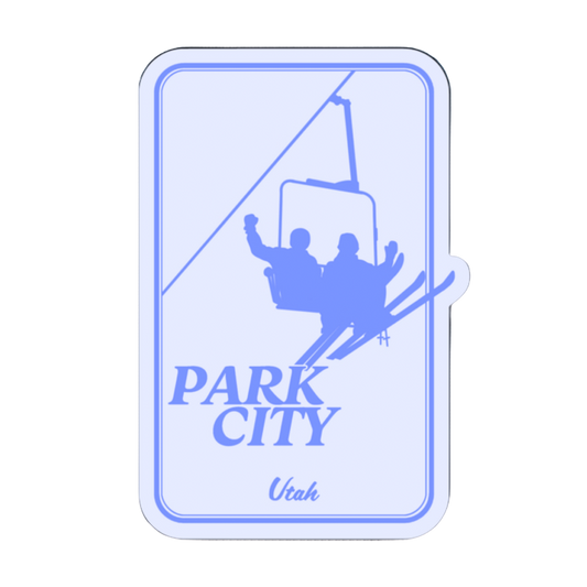 Ski Park City Purple Sticker