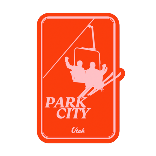 Ski Park City Red Sticker
