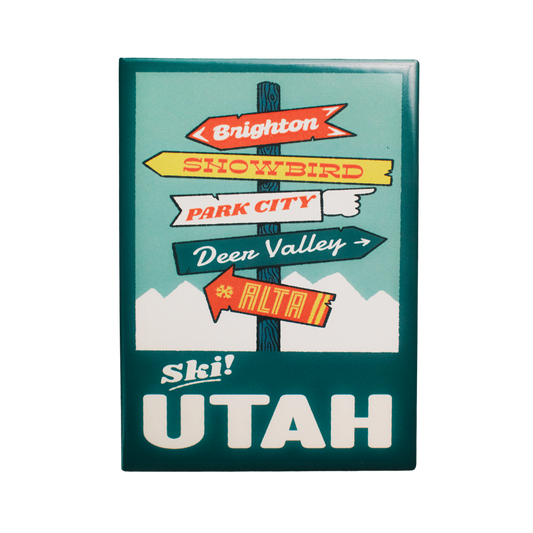 Ski Utah Trailhead Fridge Magnet