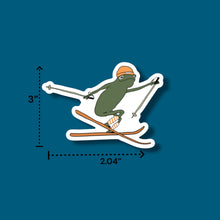 Load image into Gallery viewer, Skier Frog Sticker (P17)
