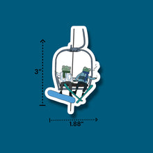 Load image into Gallery viewer, Ski Lift Frogs Sticker
