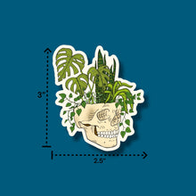 Load image into Gallery viewer, Skull Planter Green Sticker (G21)
