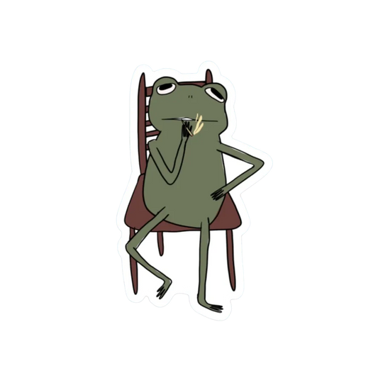 SMOKE BREAK FROG STICKER