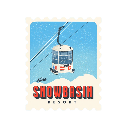 Snowbasin Resort Retro Stamp Sticker