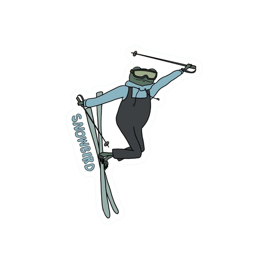 SNOWBIRD TAIL GRAB SKIER FROG STICKER