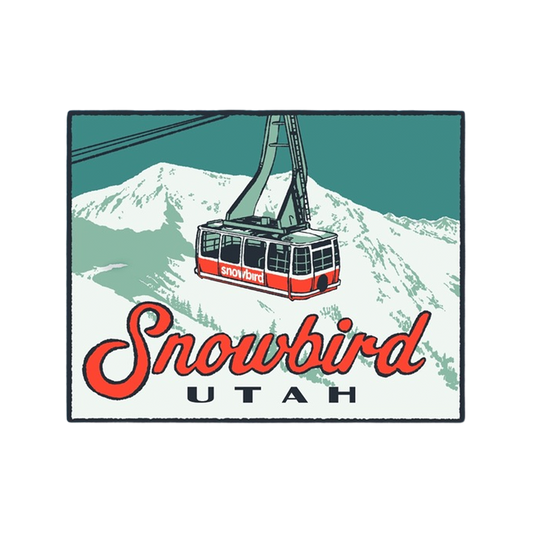 Snowbird Red Gondola Sticker