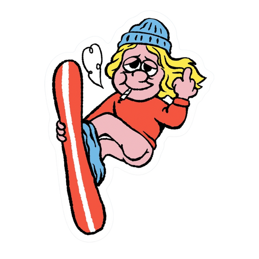 Snowboard Bum Sticker