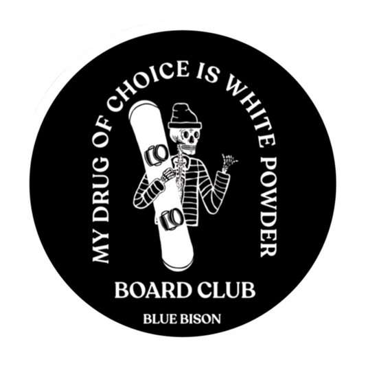 Snowboard Club Black Vinyl Sticker