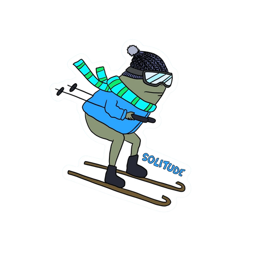 SOLITUDE SKIER FROG STICKER