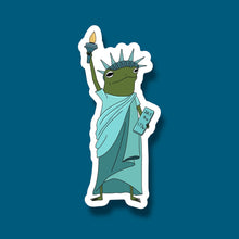 Load image into Gallery viewer, Statue Of Liberty Frog Sticker
