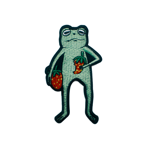 STRAWBERRY SNACKIN' FROG PATCH