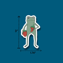Load image into Gallery viewer, Frog Eatin&#39; Strawberries Sticker (O15)
