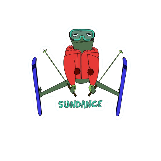 SUNDANCE SPREAD EAGLE SKIER FROG STICKER