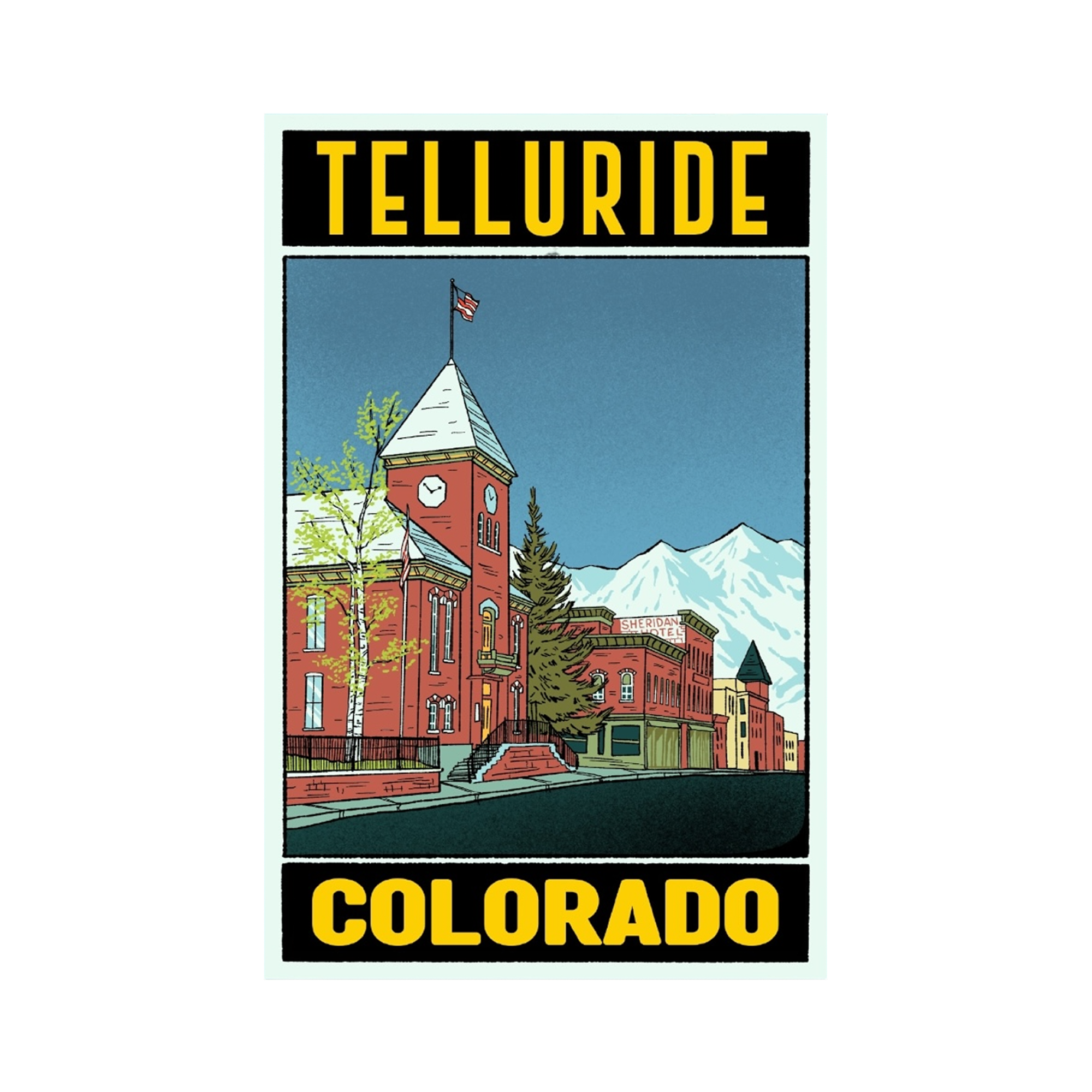 Telluride Colorado Main Sticker – Blue Bison Apparel